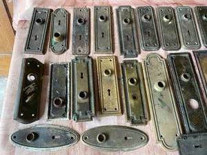 lot 76 image: Vintage Door Plates Door Hardware