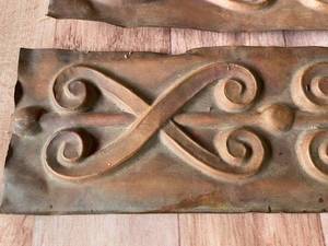 lot 82 image: 3 Vintage Ornate Copper Deco Pieces
