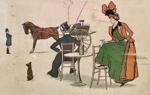 lot 23 image: Kitty. Chestnut Mare Color and Ink Drawing by Thackeray Edwards