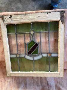 lot 210 image: Vintage Stained Glassed Window