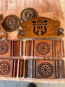 lot 226 image: Vintage Wood Architecture Pieces
