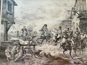 lot 166 image: Old Steel Engraving Entitled Napoleon