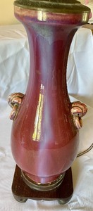 lot 139 image: Stellar Vintage Lamp with a Wicker Lamp Shade