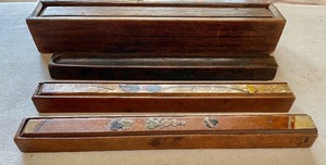 lot 155 image: Wonderful Wooden Chop Stick Boxes