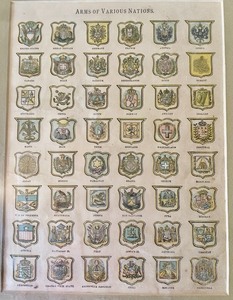 lot 162 image: Vintage Arms of Various Nations Print