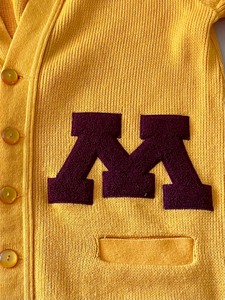 lot 190 image: Vintage University of Minnesota Letter Sweater