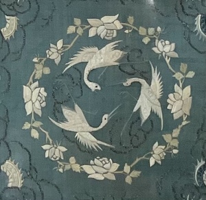 lot 314 image: Chinese Textile Framed in a Tray