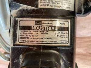 lot 241 image: Craftsman Industrial 7.25 Inch Worm Drive Saw