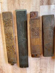 lot 253 image: Seven Vintage Korean Duk Rice Presses