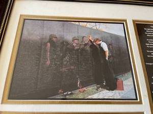 lot 287 image: The Wall Framed Postal Piece Honoring Vietnam Veterans