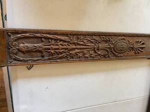lot 290 image: Vintage Ornate Metal Fireplace Frame