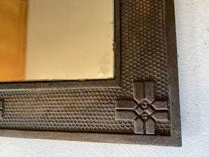 lot 294 image: Vintage Metal Wall Mount Mirror