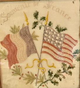 lot 333 image: Vintage Framed Hand Stitched Art