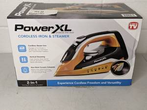 lot 189 image: PowerXL Cordless Ceramic Iron and Steamer. Anti-Drip. Anti-Calc. 