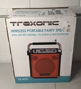 lot 122 image: Trexonic Bluetooth Portable Party Speaker with Microphone