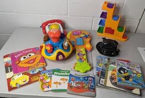 lot 12 image: Assortment of Early Childhood Books and Toys