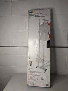 lot 13 image: Honey Can Do Square Tube Folding Garment Rack