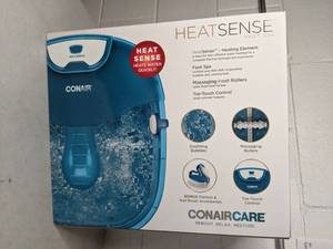 lot 80 image: Conair Heat Sense Foot and Pedicure Spa with Heated Bubble Massage