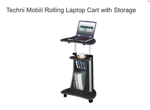 lot 102 image: Techni Mobili Rolling Laptop Cart with Storage