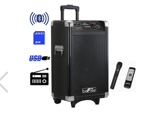 lot 159 image: beFree Sound Sleek 10 Professional Portable Bluetooth PA Speaker
