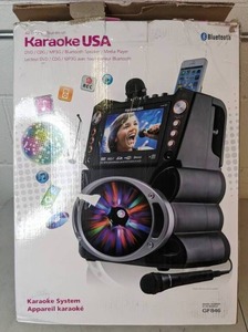 lot 521 image: Karaoke USA Karaoke Machine with 7 Color Screen - Black