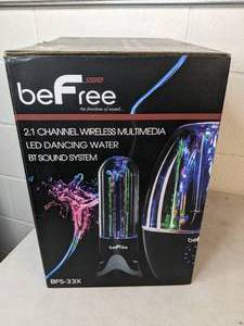 lot 520 image: BeFree Sound BFS-33X 2.1 Channel Wireless Multimedia Led Dancing Water Bluetooth System, Connects via Bluetooth and aux-in By Brand beFree Sound