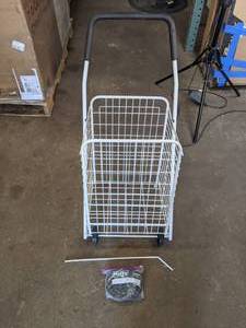 lot 33 image: Honey-Can-Do Multi-Purpose Rolling Shopping Cart
