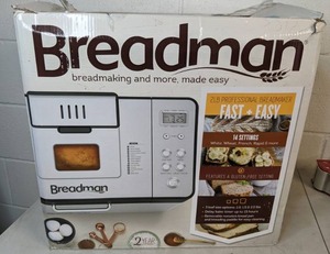 lot 517 image: Breadman 2 lb. Bread Maker 14 Function, 3 Loaf Sizes, Etc.