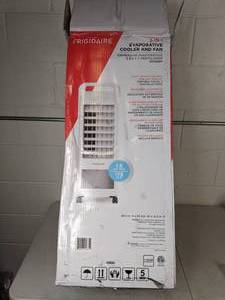 lot 50 image: Frigidaire Portable 1.5-Gallon Evaporative Cooler and Fan with Remote
