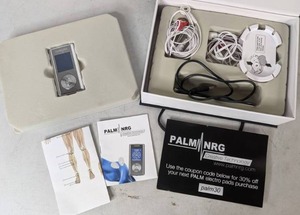 lot 535 image: PCH Life Digital Pulse Massager with Ab Toning Belt - Silver