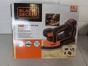 lot 55 image: BLACKDECKER 20V MAX Lithium-Ion Cordless Mouse Sander with Battery
