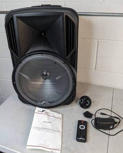 lot 501 image: beFree Sound 12 Inch Bluetooth Rechargeable Portable PA Party Speaker with Reactive LED Lights