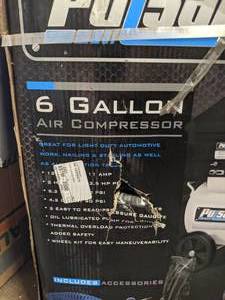lot 470 image: Pulsar 6 Gallon Horizontal Air Compressor 115psi