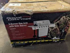 lot 481 image: Royal Gourmet 64,000 BTU 5-Burner Gas Grill with Sear and Side Burner