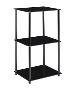 lot 396 image: Convenience Concepts Designs2Go Classic Glass 3-Shelf Bookcase
