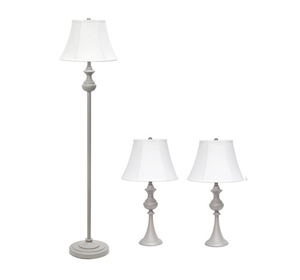 lot 52 image: Elegant Designs Traditionally Crafted 3-Pc. Lamp Set