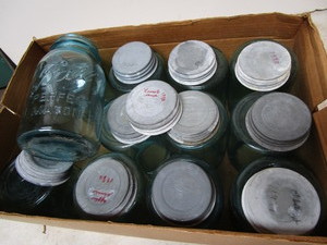 Vintage Blue Canning Jars