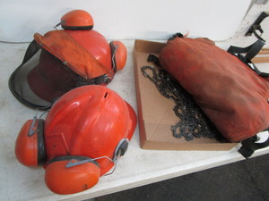 Chainsaw Chaps, Helmets