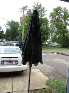 lot 78 image: Patio Umbrella With Stand