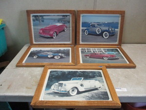 lot 111 image: Lot of 5 Framed Classic Car Pics