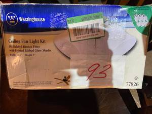 lot 8 image: Westinghouse ceiling fan light kit ...
