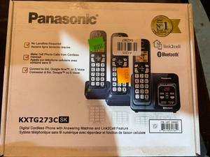 lot 9 image: 3 Handset Panasonic HD Link to Cell...