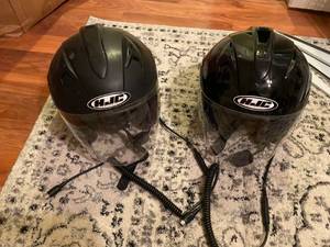 lot 29 image: His and hers Helmets with communica...