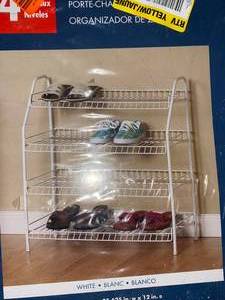 lot 48 image: Closet maid free standing show rack brand new