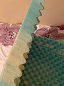 lot 49 image: 3 Memory foam mattress topper DoubleQueen bed lightly used
