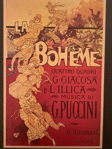 lot 4 image: Framed La Boheme Poster
