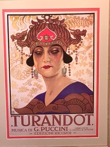 lot 5 image: Framed Turandot Poster