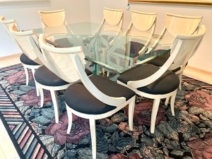 lot 13 image: WoW Truly Stunning Contemporary Style Dining Room Table and Eight Chairs