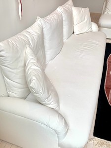 lot 22 image: Contemporary  White Upholstered Sofa by Menage
