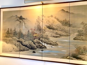 lot 46 image: Vintage Asian Silk Panel Painting